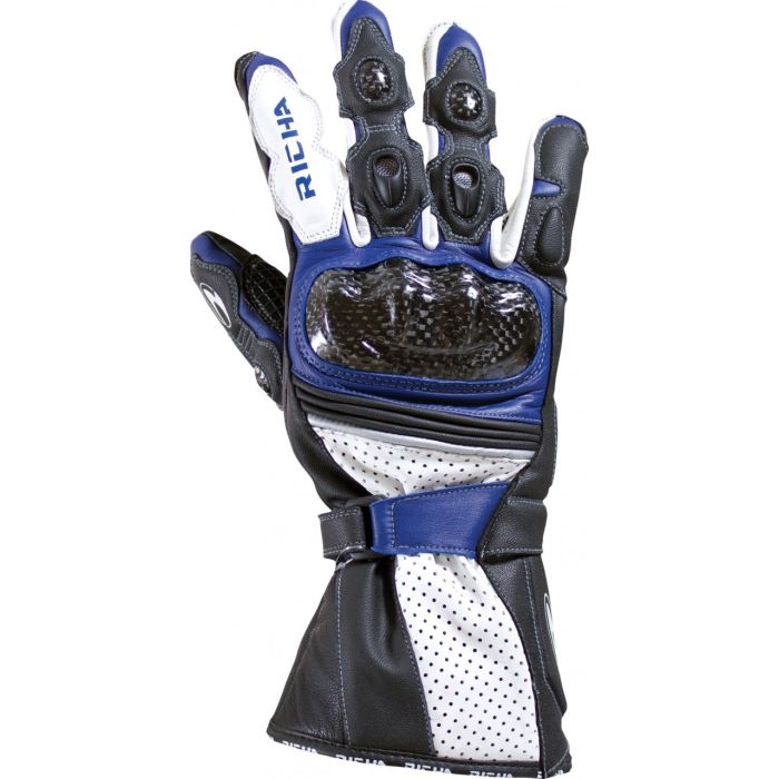 Richa Ravine Leather Gloves - Black/Blue